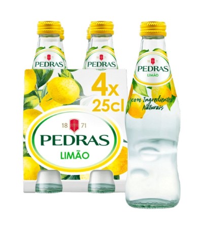 Woda portugalska naturalnie gazowana Pedras Salgadas o smaku cytryny
