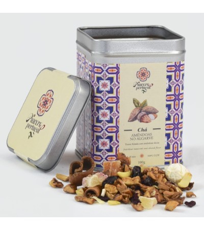 Portugalska herbata owocowa o smaku migdałów z Algarve Piacere Portugal puszka 100g