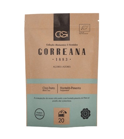 Portugalska czarna herbata z Azorów Gorreana Gourmet & Mięta pieprzowa