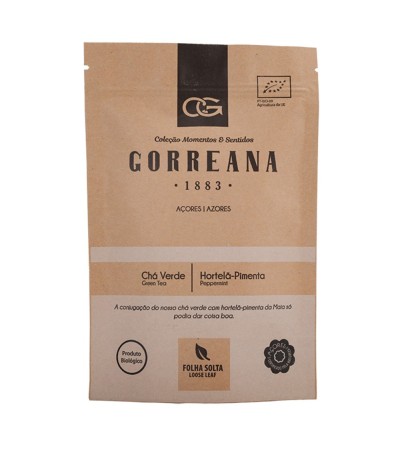 Portugalska zielona herbata BIO z Azorów Gorreana Gourmet & Mięta