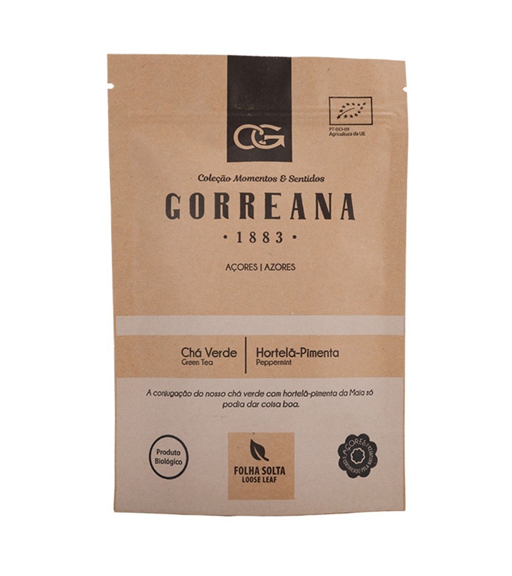 Portugalska zielona herbata BIO z Azorów Gorreana Gourmet & Mięta