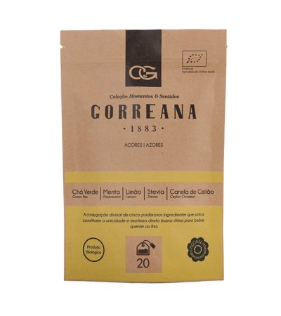Portugalska zielona herbata BIO z Azorów Gorreana Gourmet & Mięta