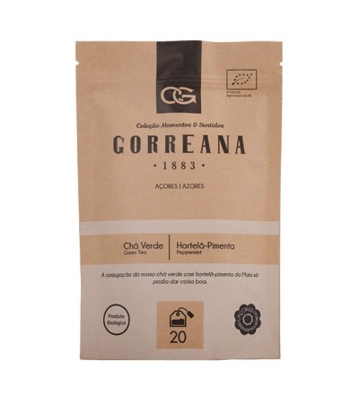 Portugalska zielona herbata BIO z Azorów Gorreana Gourmet & Mięta
