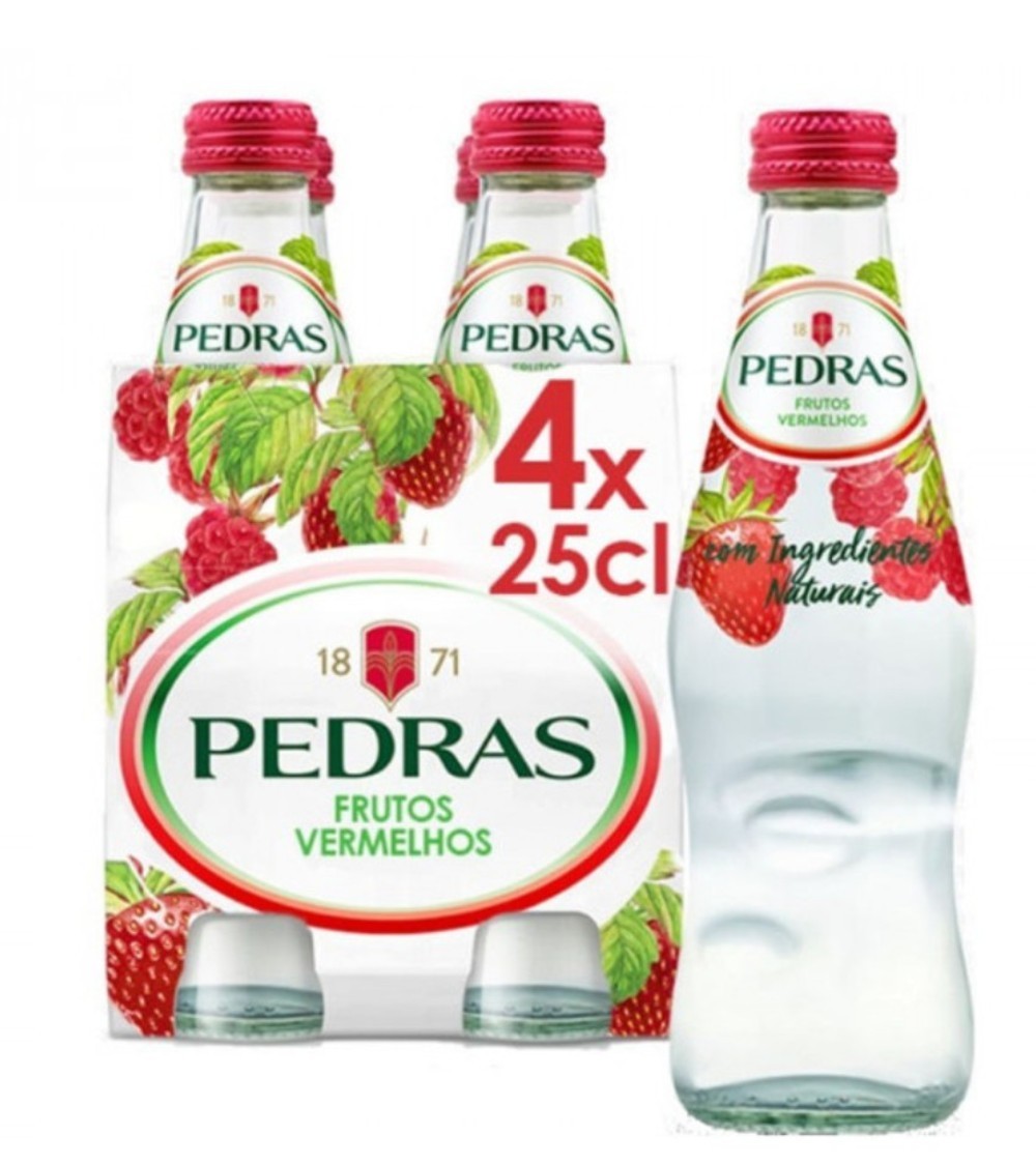 Woda portugalska naturalnie gazowana Pedras Salgadas smaku czerwonych
