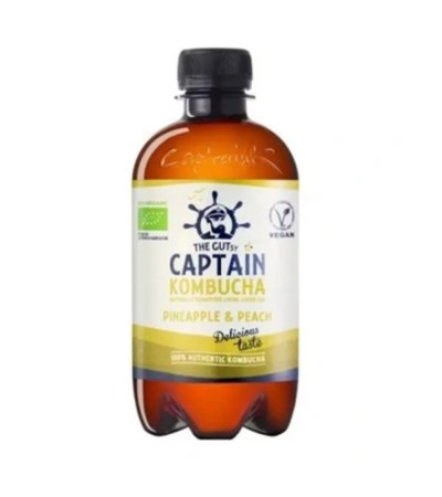 Captain Kombucha Ananas & Brzoskwinia napój portugalski BIO Vegan