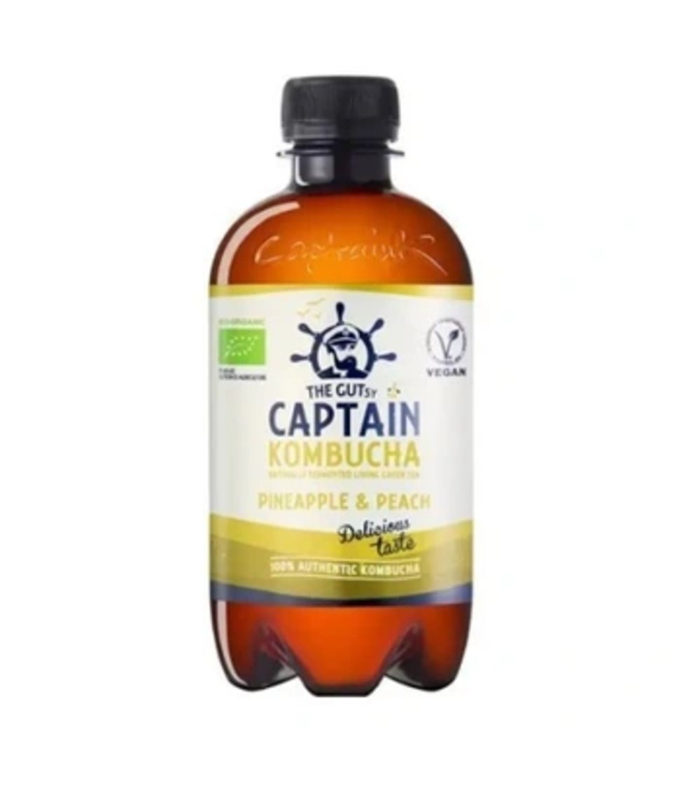 Captain Kombucha Ananas & Brzoskwinia napój portugalski BIO Vegan Captain Kombucha Ananas & Brzoskwinia napój portugalski BIO Vegan