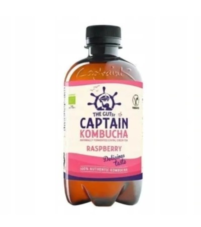 Captain Kombucha Malina napój portugalski BIO Vegan
