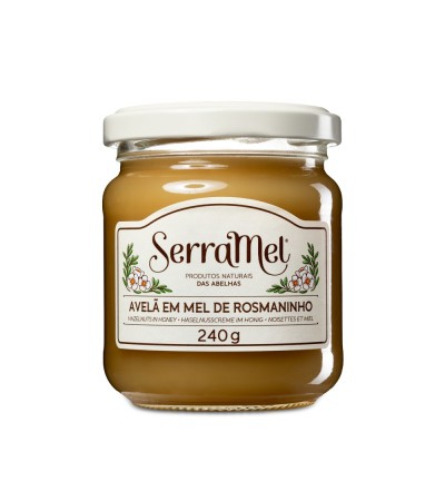 Portugalska pasta z orzechów laskowych z miodem lawendowym SerraMel 240g