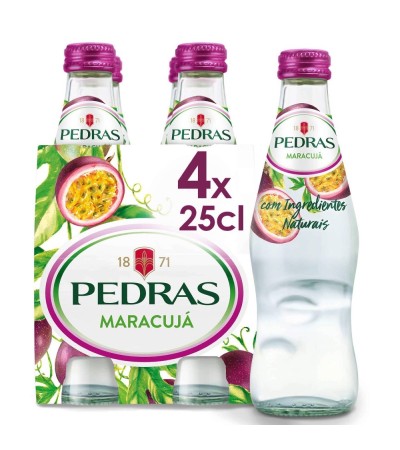 Woda portugalska naturalnie gazowana Pedras Salgadas o smaku marakuji